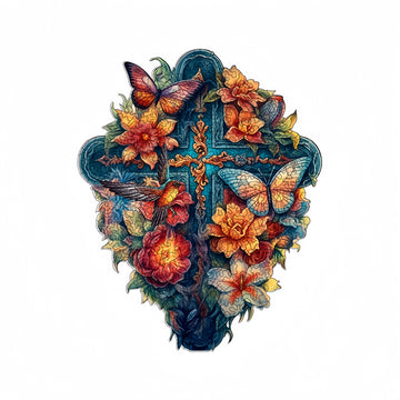Butterfly Cross Adult Fun Jigsaw Puzzle