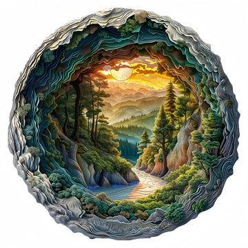 3D Forest Scenery Adult Fun Wooden Jigsaw Puzzle