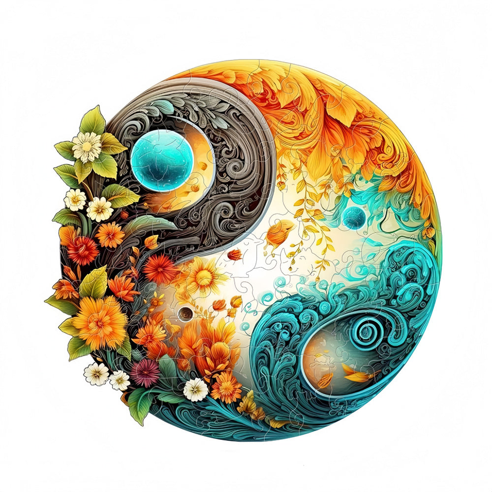 Yin Yang Fantasy Nature Style Wooden Jigsaw Puzzles