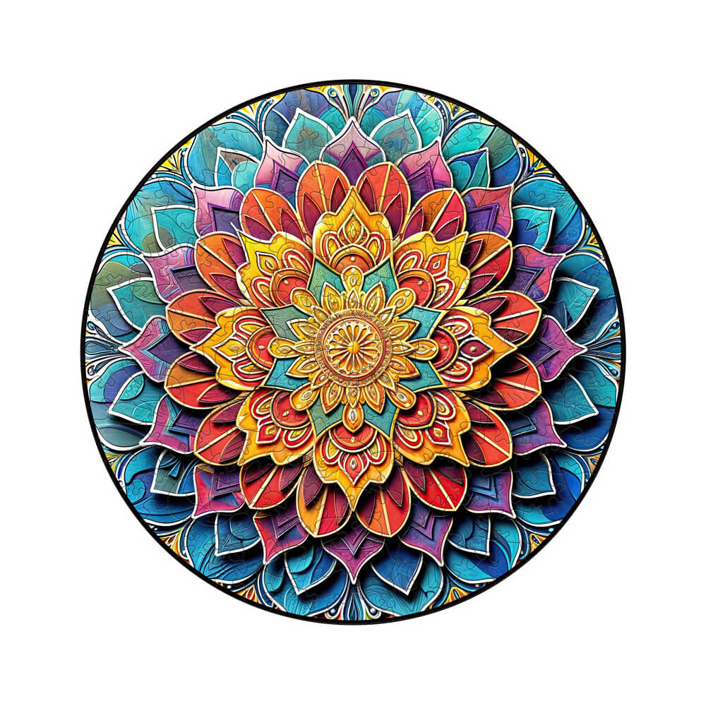 Mandala Wooden Jigsaw Puzzles for Adults - Unique Holiday Gifts