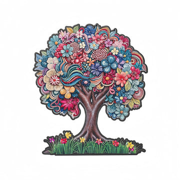 Cherry Blossom Tree Fun Wooden Jigsaw Puzzle