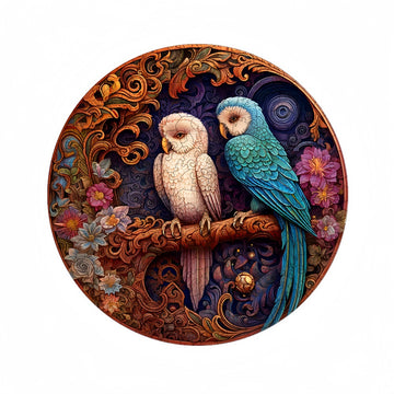 Lovebirds Wooden Jigsaw Puzzle