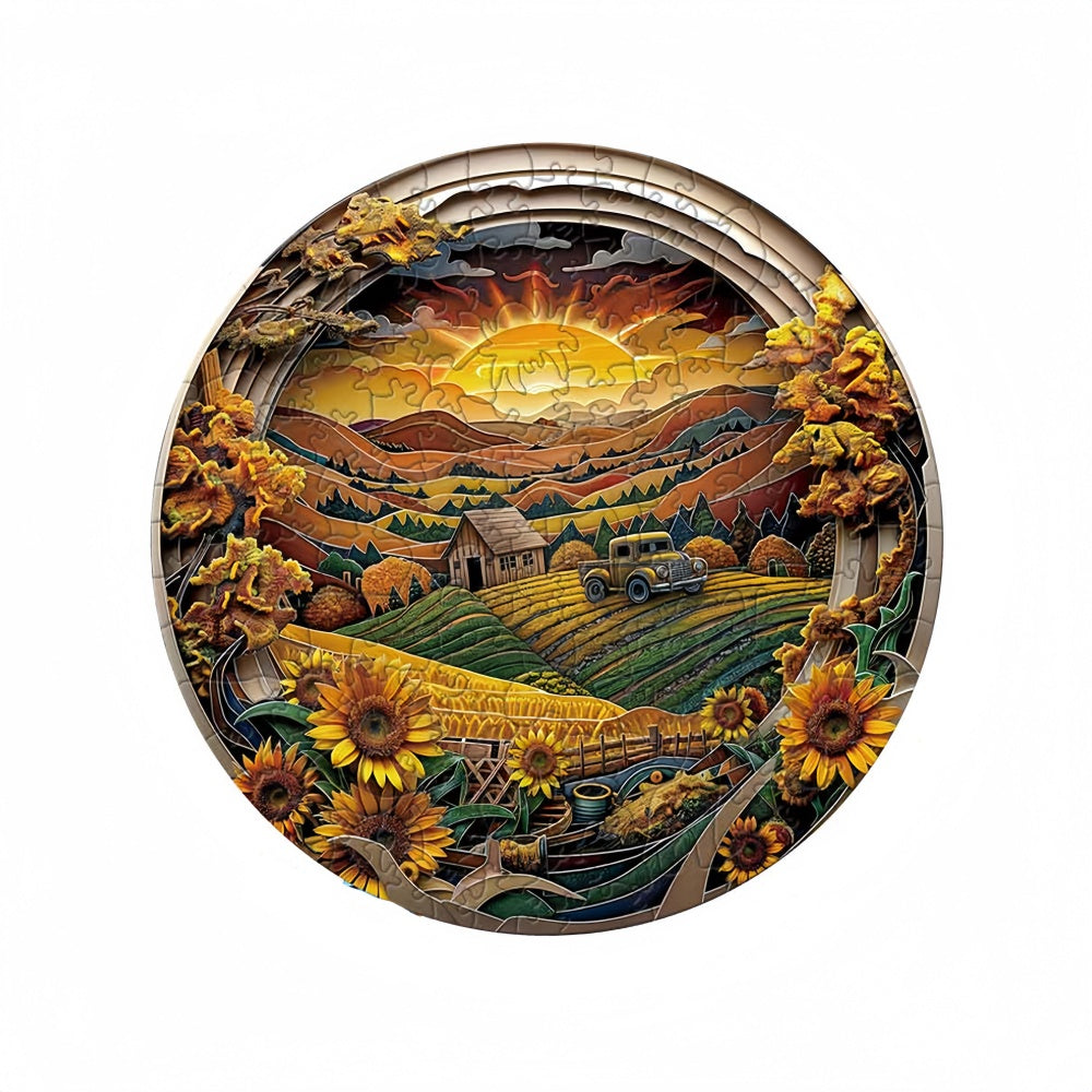 Sunflower 3D Cave Wooden Jigsaw Puzzle