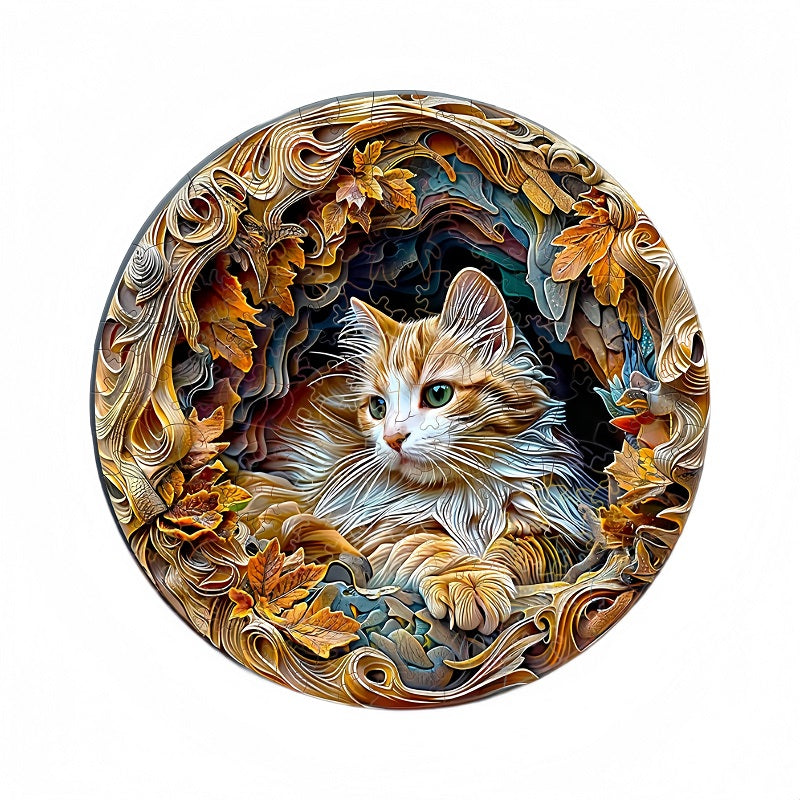 Puzzle en bois pour adultes-3d Effet visuel Cat Puzzle en bois