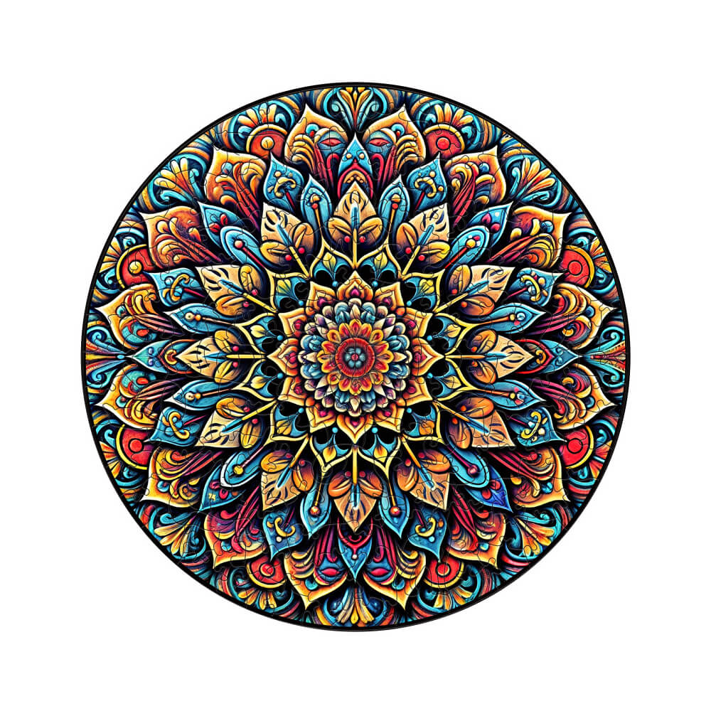 Adult Wooden Jigsaw Puzzle - Mandala Kaleidoscope