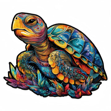 Turtle Wooden Jigsaw Puzzle - Irregular Shape Jigsaw