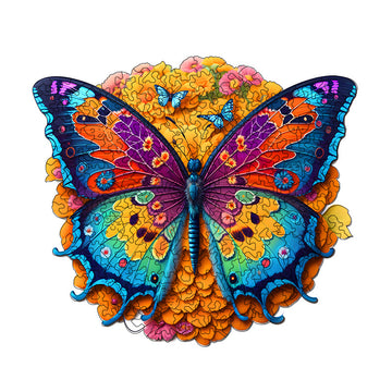 Wooden Mandala Butterfly Puzzles