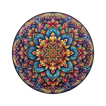 Mandala Wooden Jigsaw Puzzle - Unique Holiday Gift