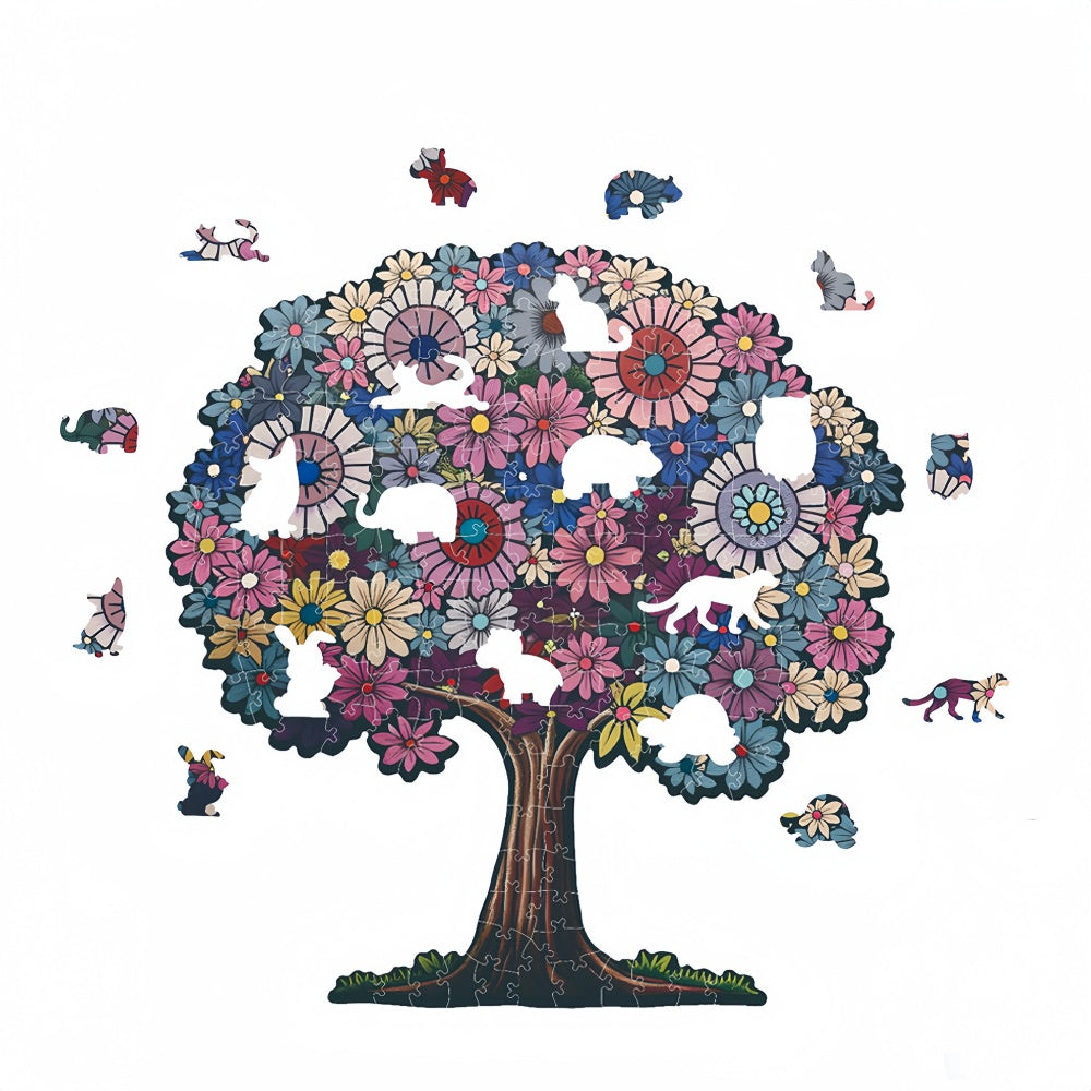 Tree Jigsaw Puzzle-Irregular Shape Wooden Jigsaw Puzzle