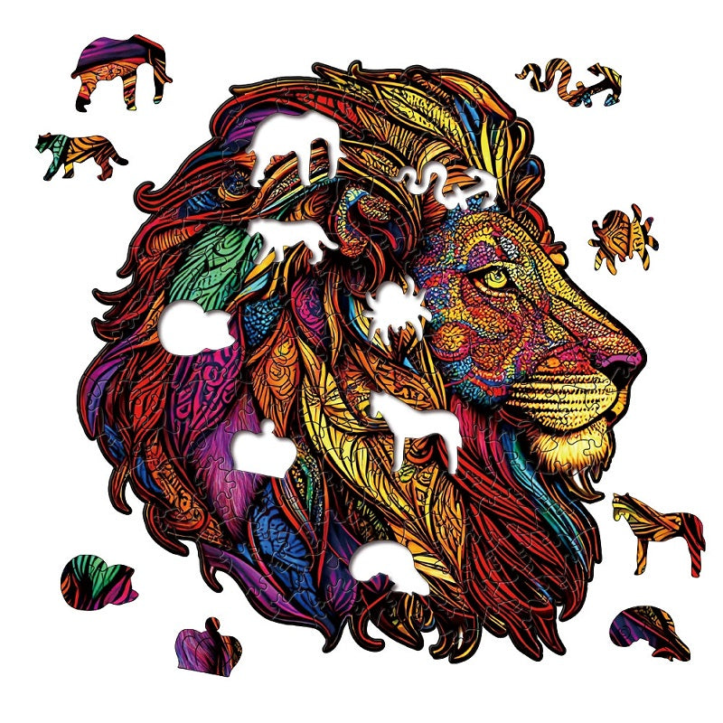 Wooden Puzzle for Adults, Lion Puzzle