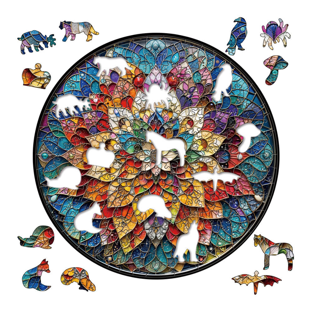 Adult Wooden Jigsaw Puzzle-Mandala Wooden Jigsaw Puzzle