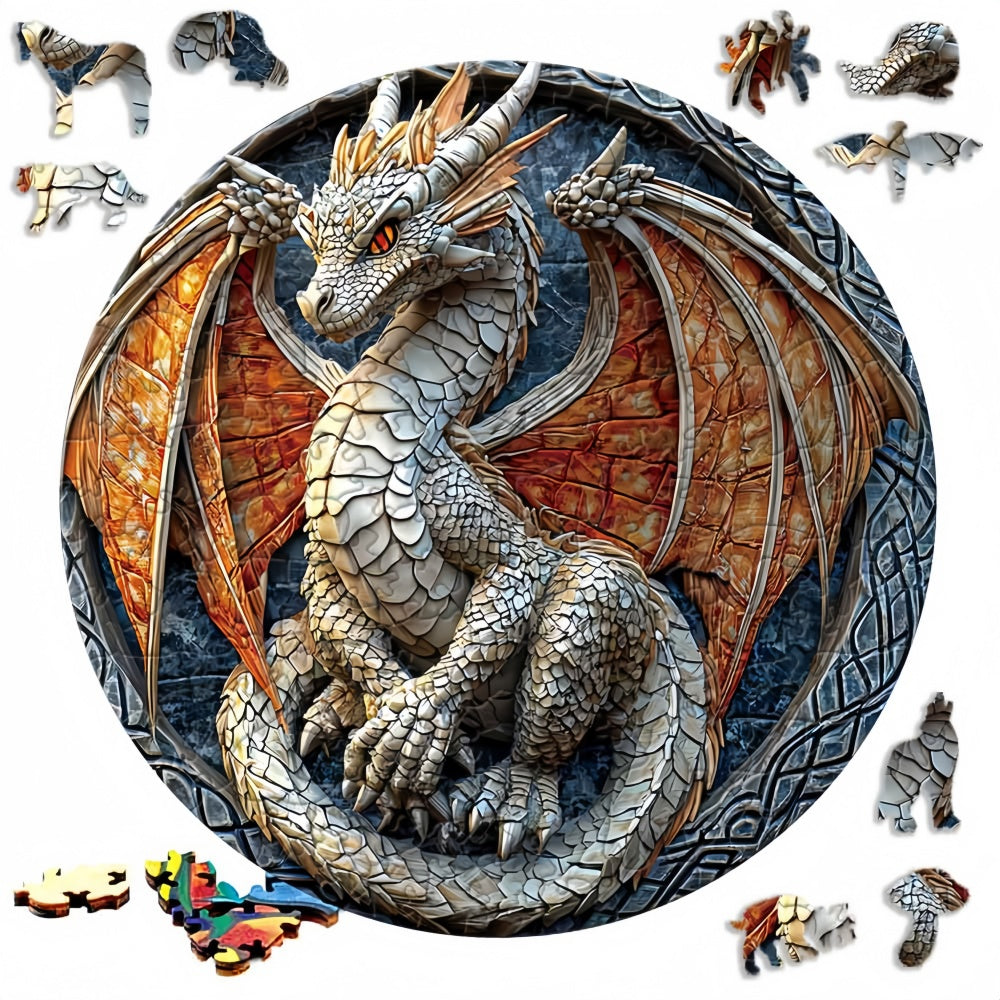 Unique Evil Dragon Pattern Wooden Puzzles for Women Men