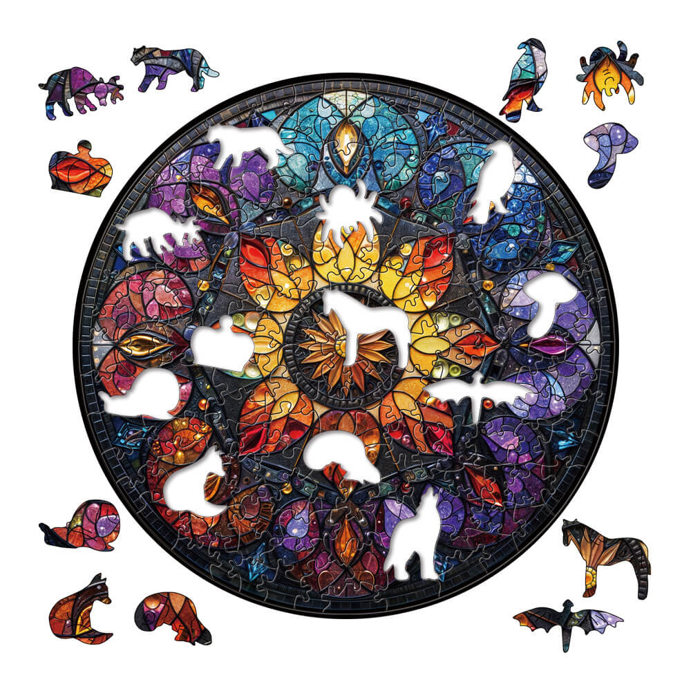 Fun Mandala Wooden Jigsaw Puzzle