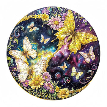 Yin Yang Butterflies Fantasy Animals Wooden Puzzles