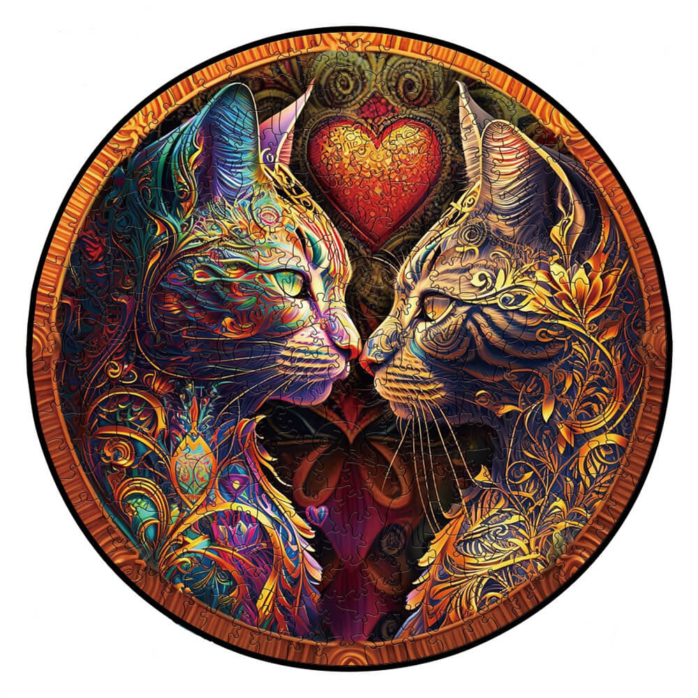 Mandala Cat Animal Wooden Jigsaw Puzzles Adults