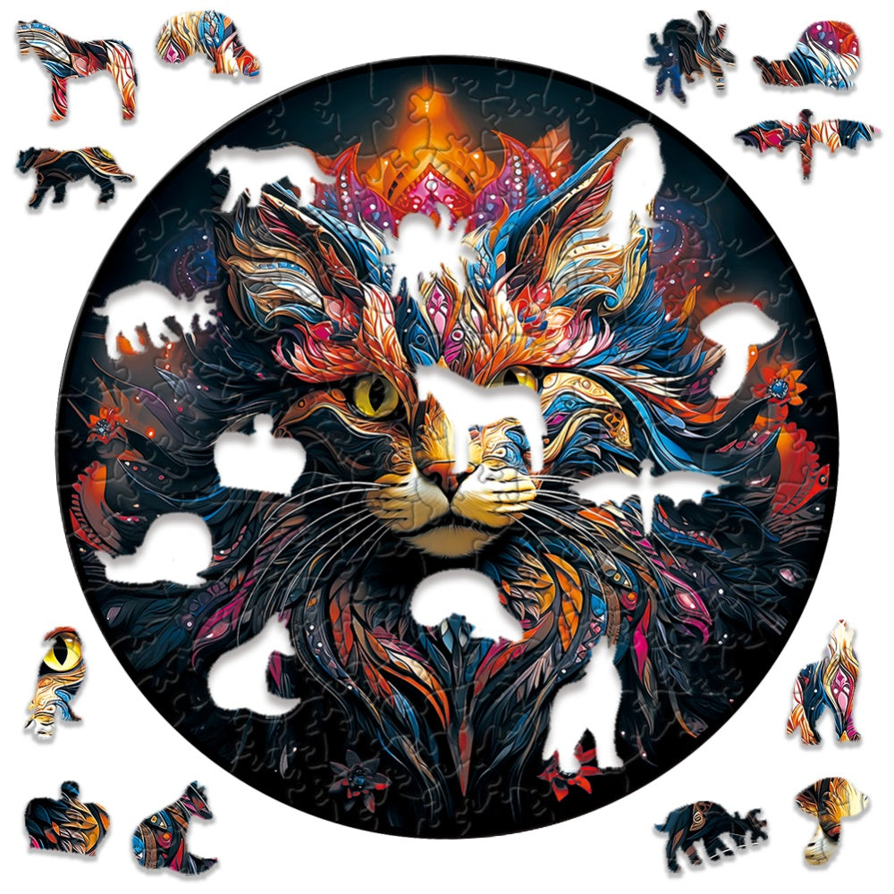 Mandala Style Animals Wooden Jigsaw Puzzles for Adults