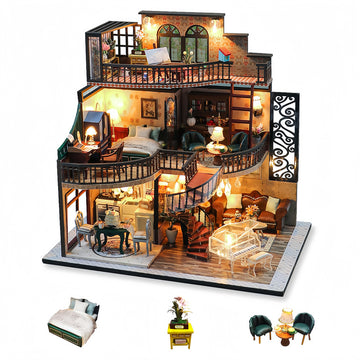 Dream Building Pvilion - DIY Dollhouse Kit, 3D Wooden Puzzle