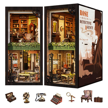 Rose Detective Agency - Book Nook Kit, DIY 3D Wooden Puzzle