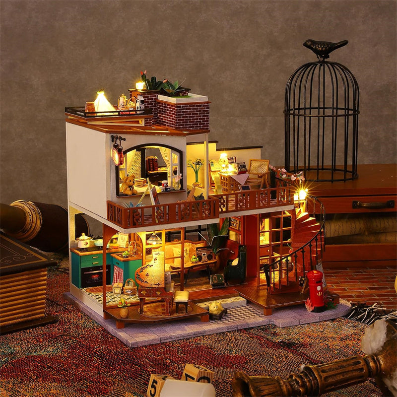 Pick Up Light Inside - DIY Dollhouse Kit, 3D Wooden Puzzle