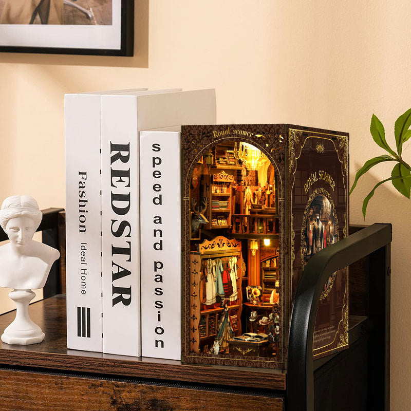 Royal Seamster - Book Nook Kit, DIY 3D Wooden Puzzle