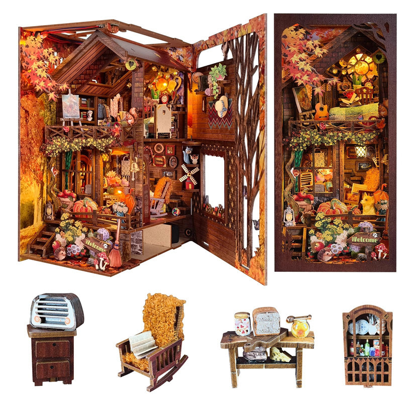 Twilight Cottage - Book Nook Kit, DIY 3D Wooden Puzzle