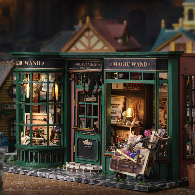 Magical Wand Shop - DIY Dollhouse Kit, 3D Wooden Puzzle