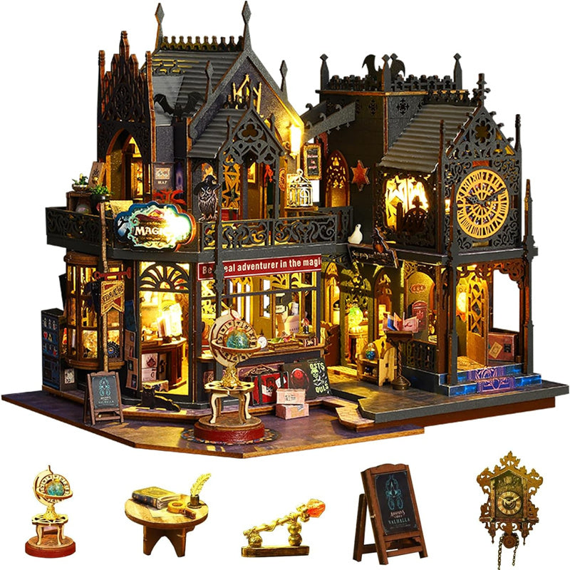 Holo Magic City - DIY Dollhouse Kit, 3D Wooden Puzzle