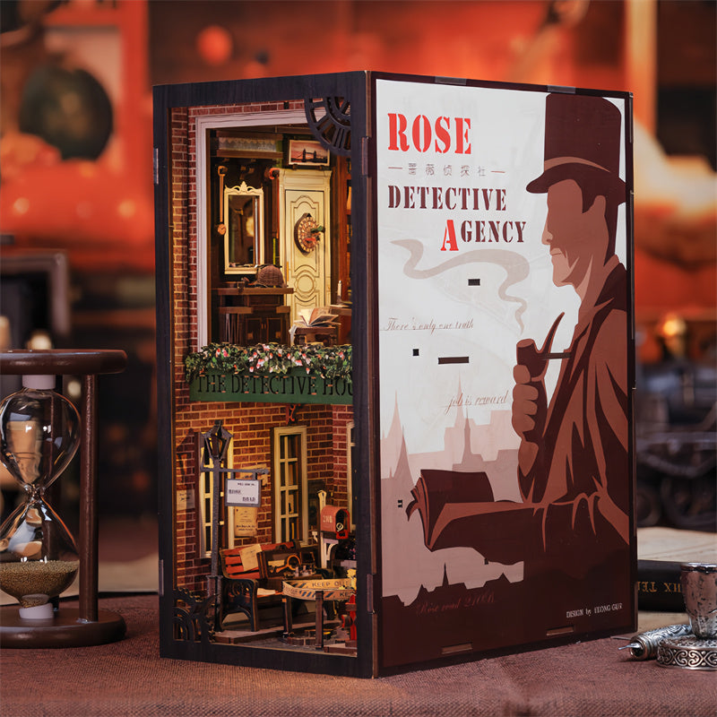 Rose Detective Agency - Book Nook Kit, DIY 3D Wooden Puzzle