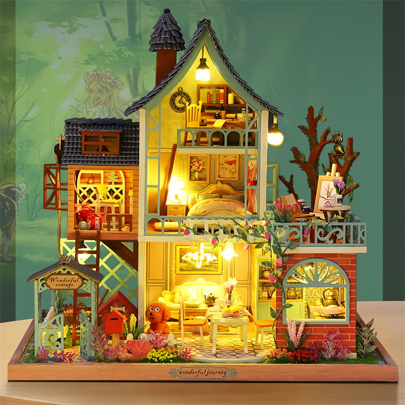 Jungle Secret - DIY Dollhouse Kit, 3D Wooden Puzzle