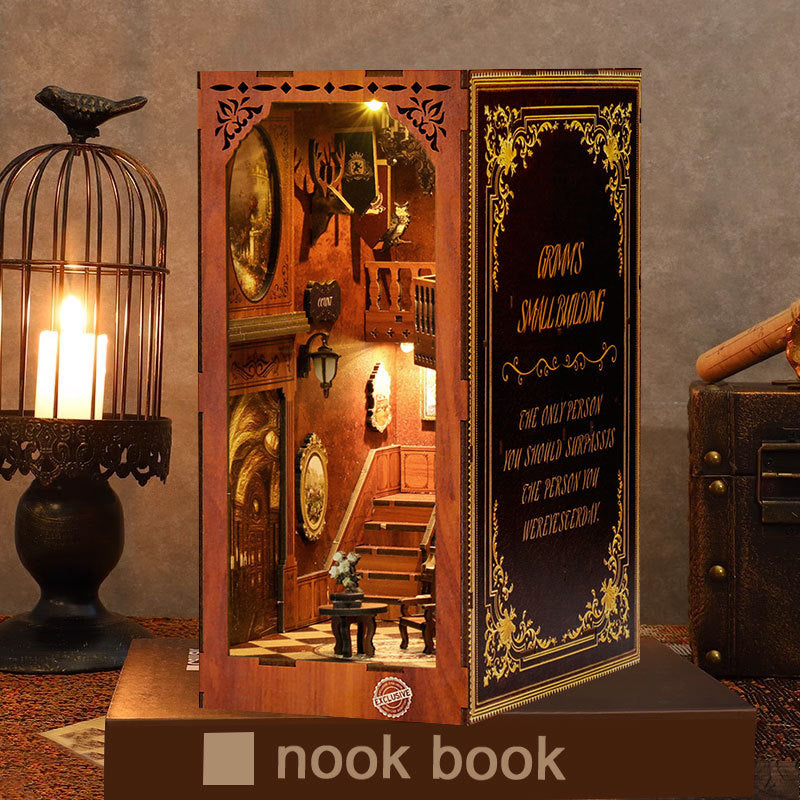 Green Lodge - Book Nook Kit, DIY 3D Wooden Puzzle