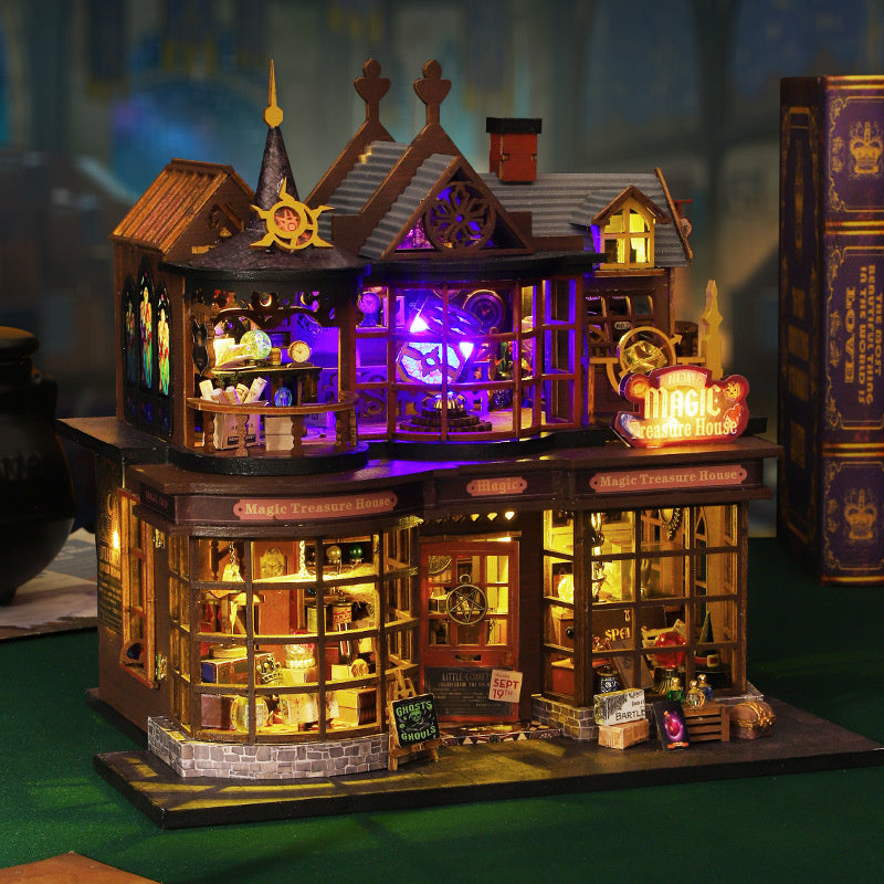 Magic Treasure House - DIY Dollhouse Kit, 3D Wooden Puzzle