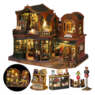 Twilight Book City - DIY Dollhouse Kit, 3D Wooden Puzzle