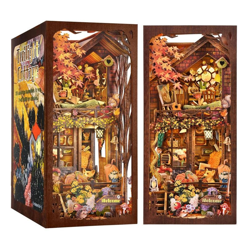 Twilight Cottage - Book Nook Kit, DIY 3D Wooden Puzzle