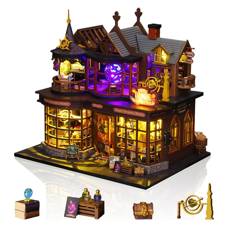 Magic Treasure House - DIY Dollhouse Kit, Puzzle en bois 3D