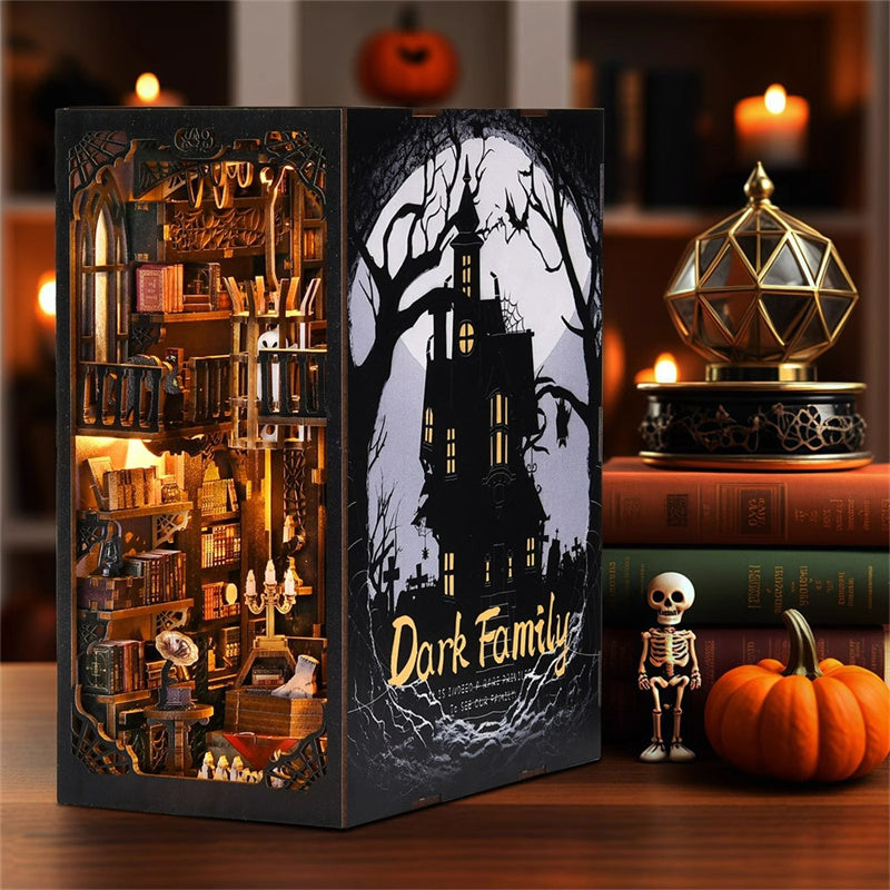 Dark Family - Book Nook Kit, DIY 3D Wooden Puzzle