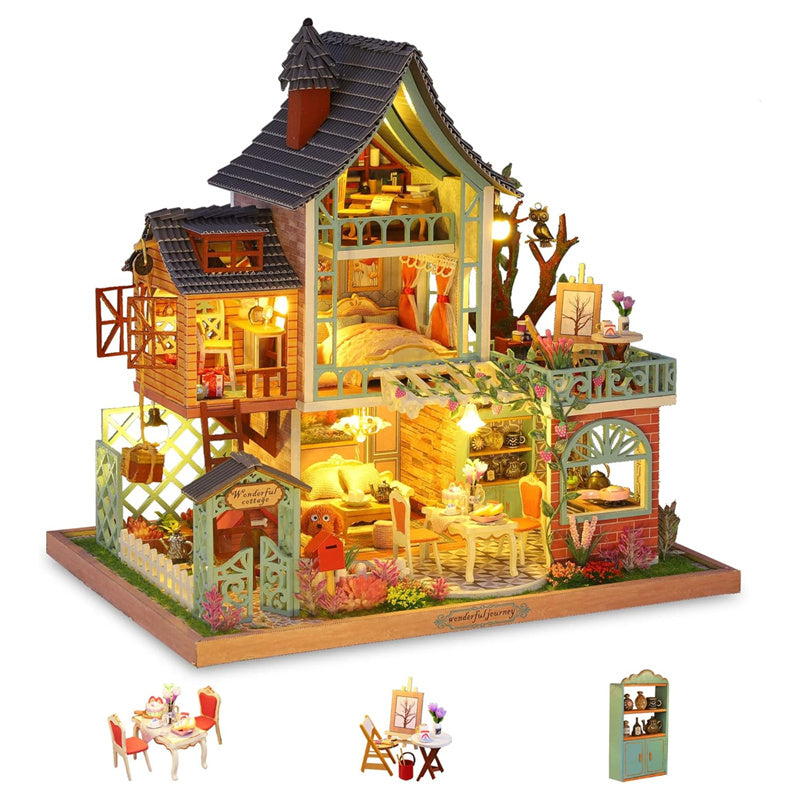 Jungle Secret - DIY Dollhouse Kit, 3D Wooden Puzzle