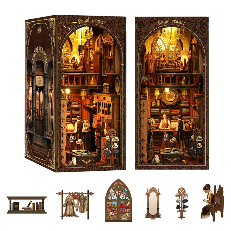 Royal Seamster - Book Nook Kit, DIY 3D Wooden Puzzle