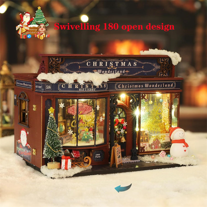 Christmas Wonderland - DIY Dollhouse Kit, 3D Wooden Puzzle