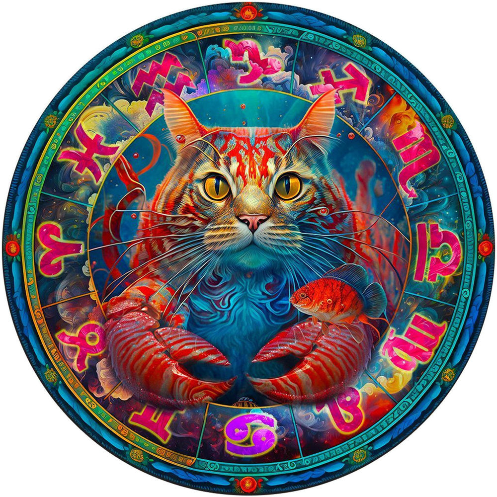 Colorful Mandala Unique Cat Wooden Jigsaw Puzzles