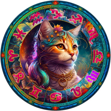 Colorful Mandala Unique Cat Wooden Jigsaw Puzzles